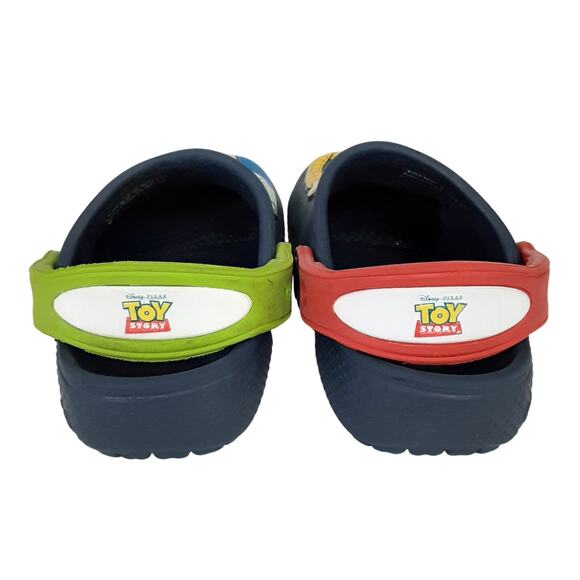Crocs Disney Toy Story Buzz & Woody Clogs Blue Slip On Comfort Boys 8 Water Shoe - Picture 6 of 9